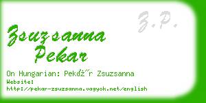 zsuzsanna pekar business card